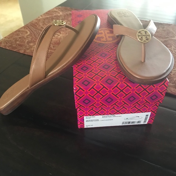Tory Burch Shoes - Tory Burch NEW Benton Royal Tan Leather  Sandals